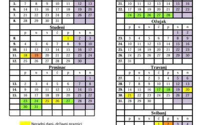 Kalendar rada 2024.-2025. školske godine